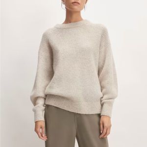 Everlane Alpaca Crew Sweater in Almond